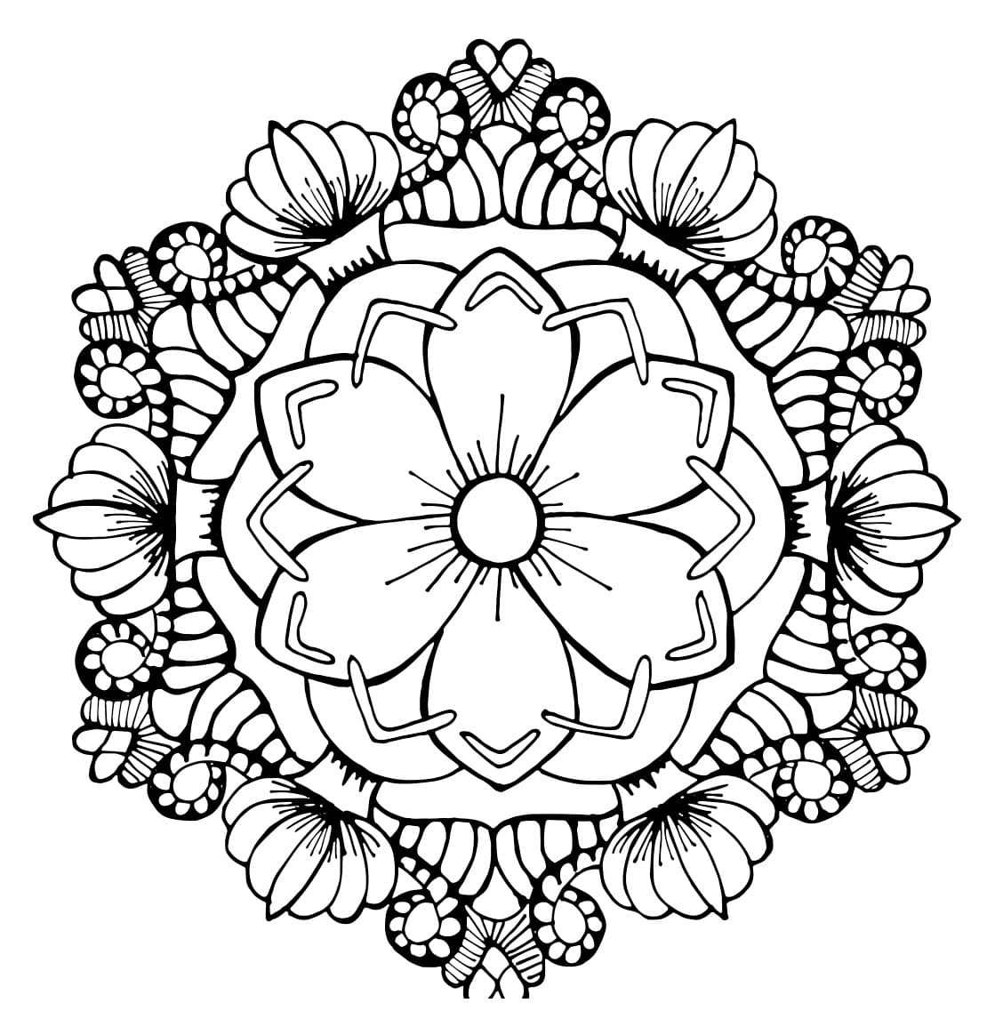 1665166670 598 Dibujos de Flores para Colorear para Adultos 8211 100 imagenes