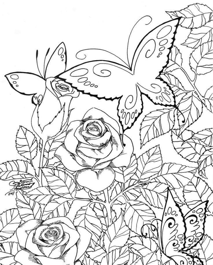 1665166677 557 Dibujos de Flores para Colorear para Adultos 8211 100 imagenes