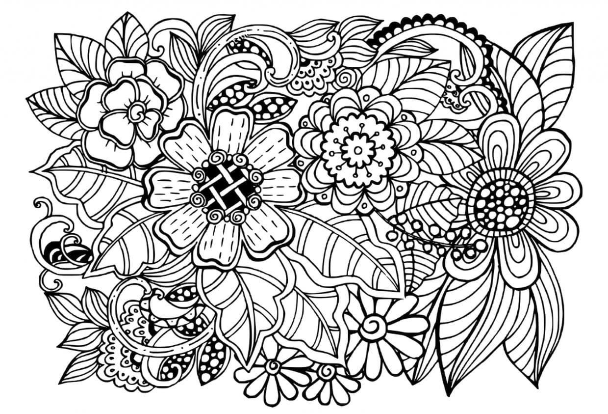 1665166684 586 Dibujos de Flores para Colorear para Adultos 8211 100 imagenes