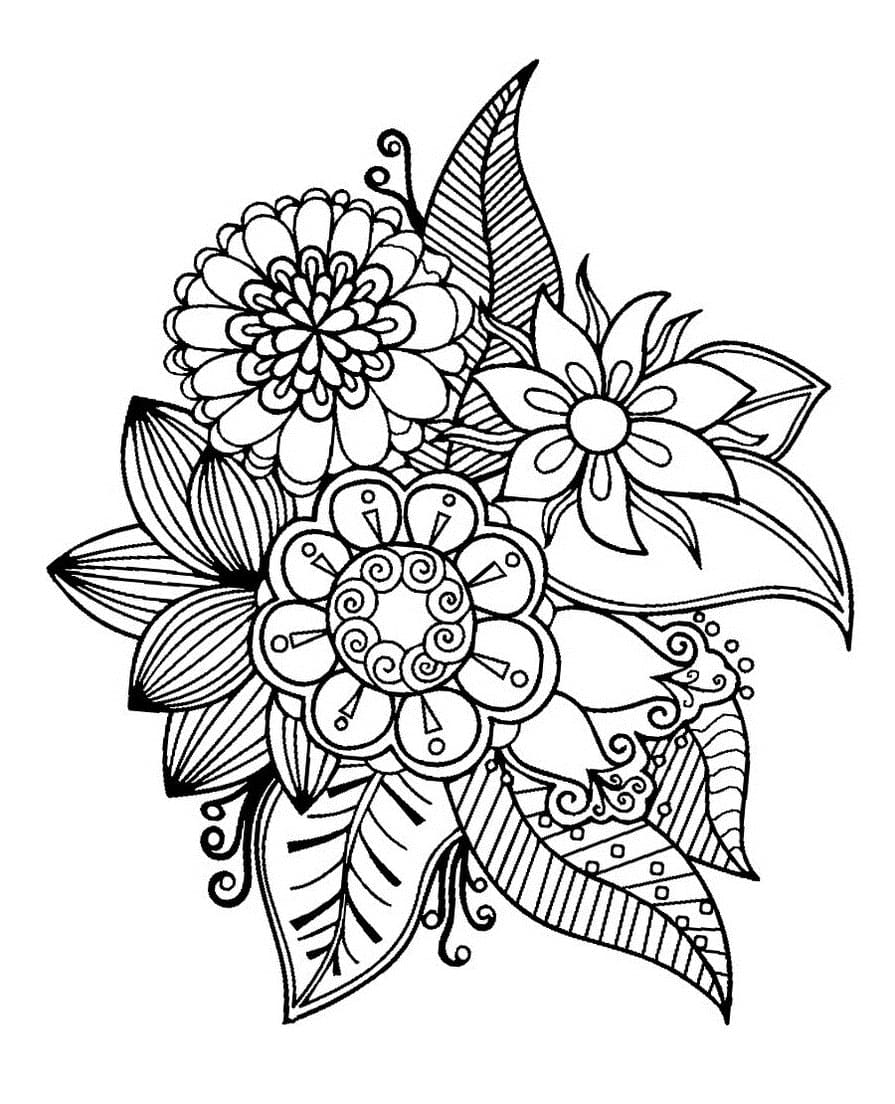 1665166688 679 Dibujos de Flores para Colorear para Adultos 8211 100 imagenes