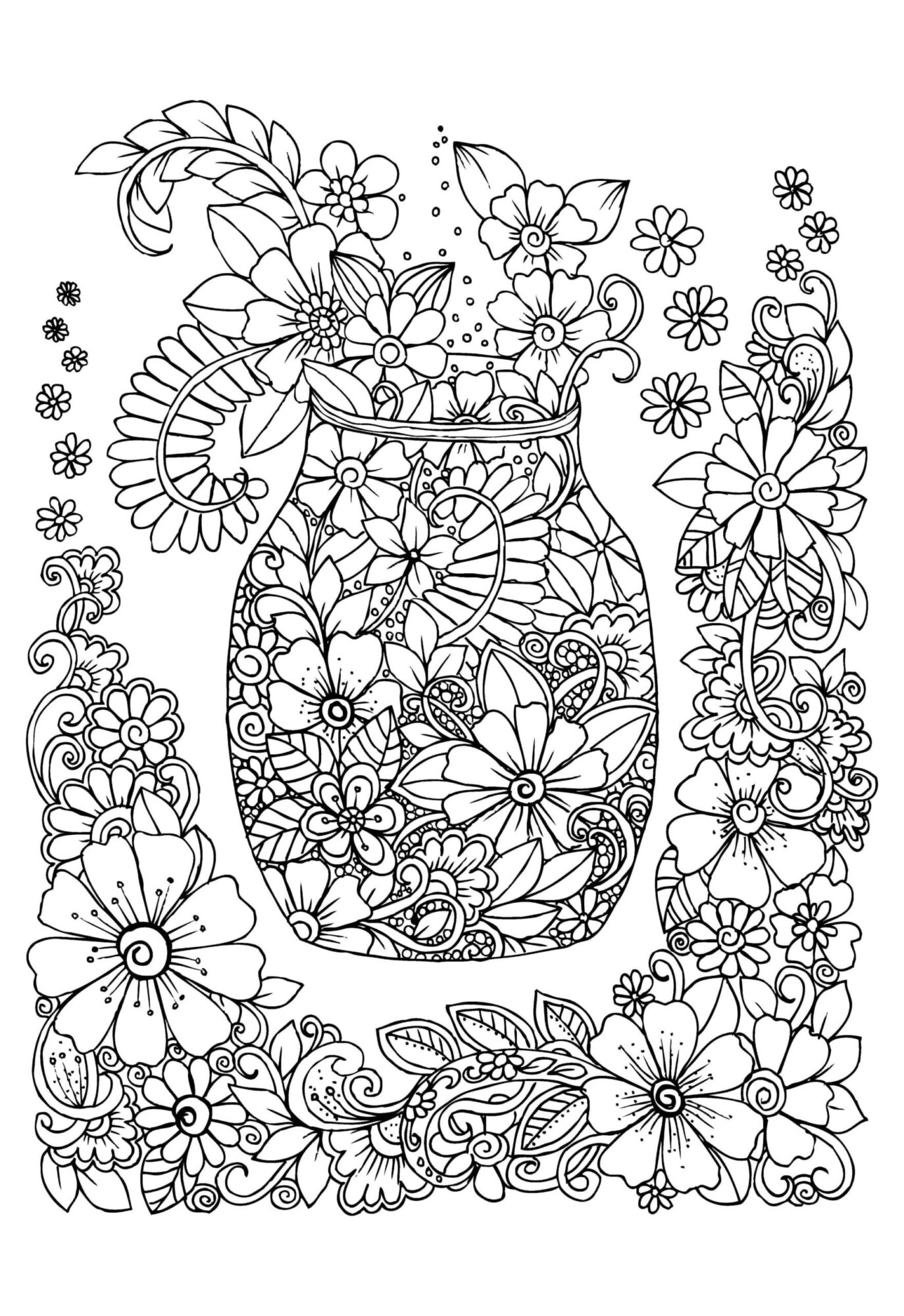 1665166691 778 Dibujos de Flores para Colorear para Adultos 8211 100 imagenes