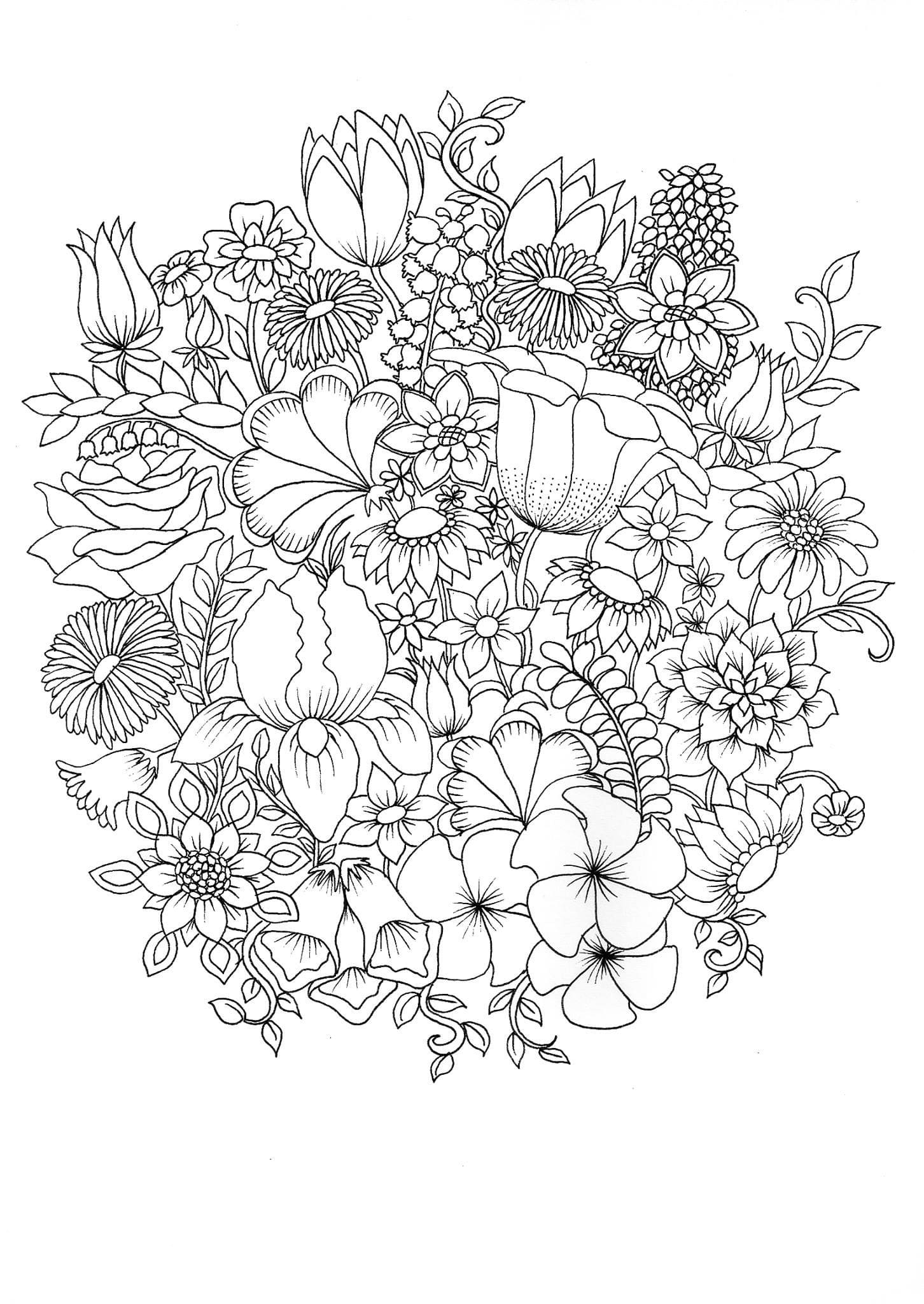 1665166695 989 Dibujos de Flores para Colorear para Adultos 8211 100 imagenes