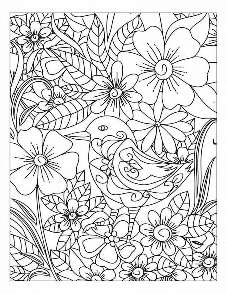 1665166700 152 Dibujos de Flores para Colorear para Adultos 8211 100 imagenes