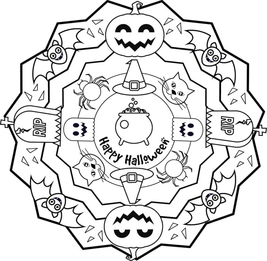 Dibujos de Mandalas de Halloween para Colorear